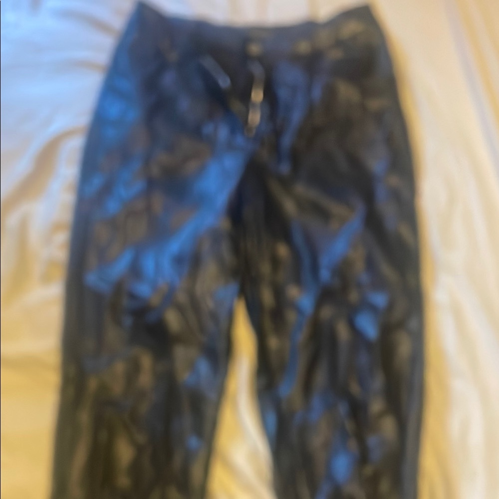Black Faux Leather Pants